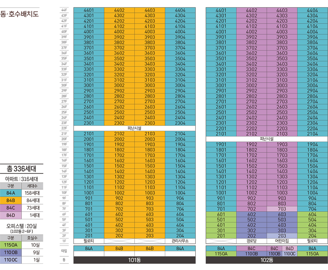 더폴 우정 동호수 배치도